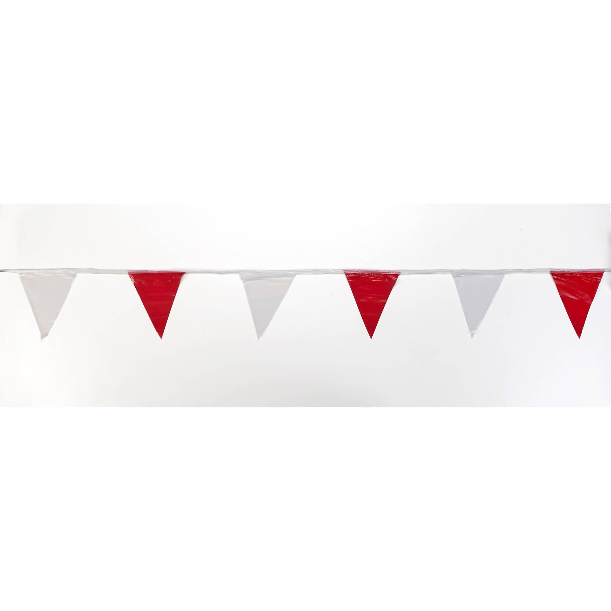 Mutual Industries 14991-7910-0 60’ Red/White Pennant Flags 10/Box